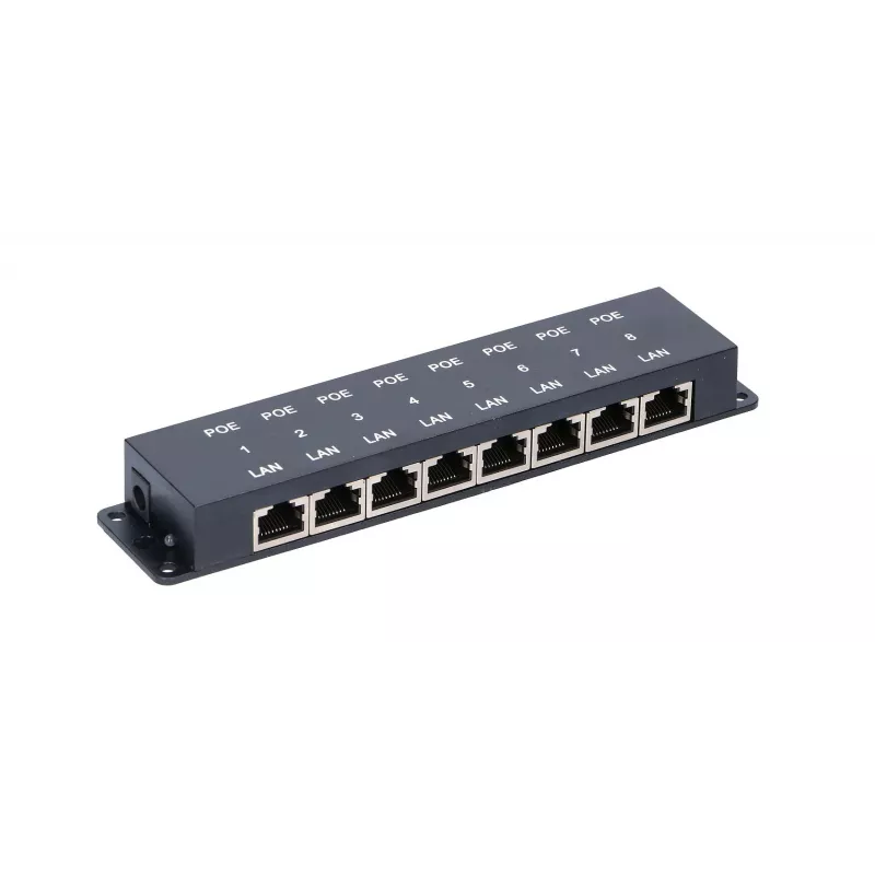 Extralink 8-Port PoE-Injektor, 8x 100 Mb/s RJ45