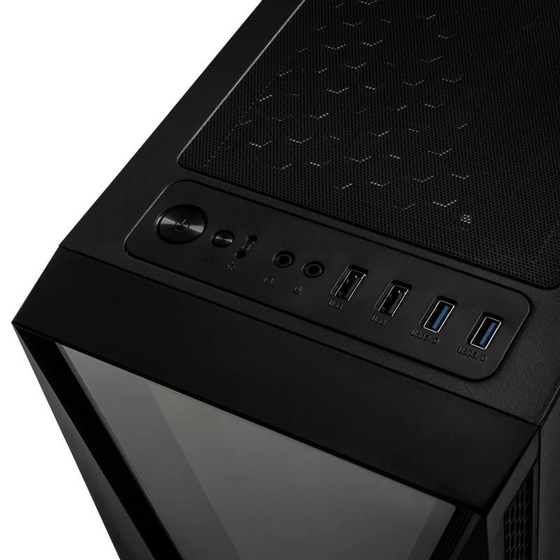 Kolink VOID RGB Tower-Gehäuse Schwarz LED-Lüfter Fenster Staubfilter PC E
