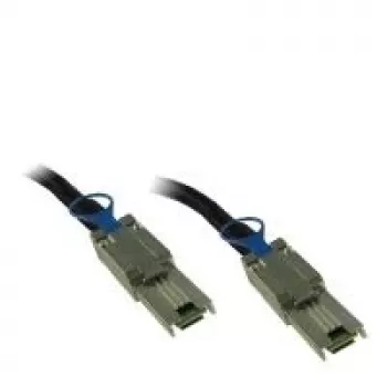 Inter-Tech - Externes SAS-Kabel - SAS 6Gbit/s - 4x geschirmtes Mini MultiLane SAS (SFF-8088), 26-polig auf 4x geschirmtes Mini MultiLane SAS (SFF-8088), 26-polig - 1 m - Schwarz