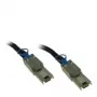 Inter-Tech - Externes SAS-Kabel - SAS 6Gbit/s - 4x geschirmtes Mini MultiLane SAS (SFF-8088), 26-polig auf 4x geschirmtes Mini MultiLane SAS (SFF-8088), 26-polig - 1 m - Schwarz