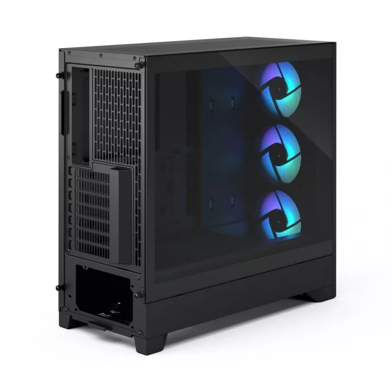 Fractal Design Pop 2 Air Schwarz Solid Midi-Tower-PC-Gehäuse — ATX-Unterstützung, 3x 120 mm Frontlüfter, 2,5/3,5-Zoll-Laufwerksschächte, 215×481×462 mm
