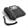Analoges Telefon Gigaset DL380 mit Anruferkennung, kabelgebundener Hörer, schwarz