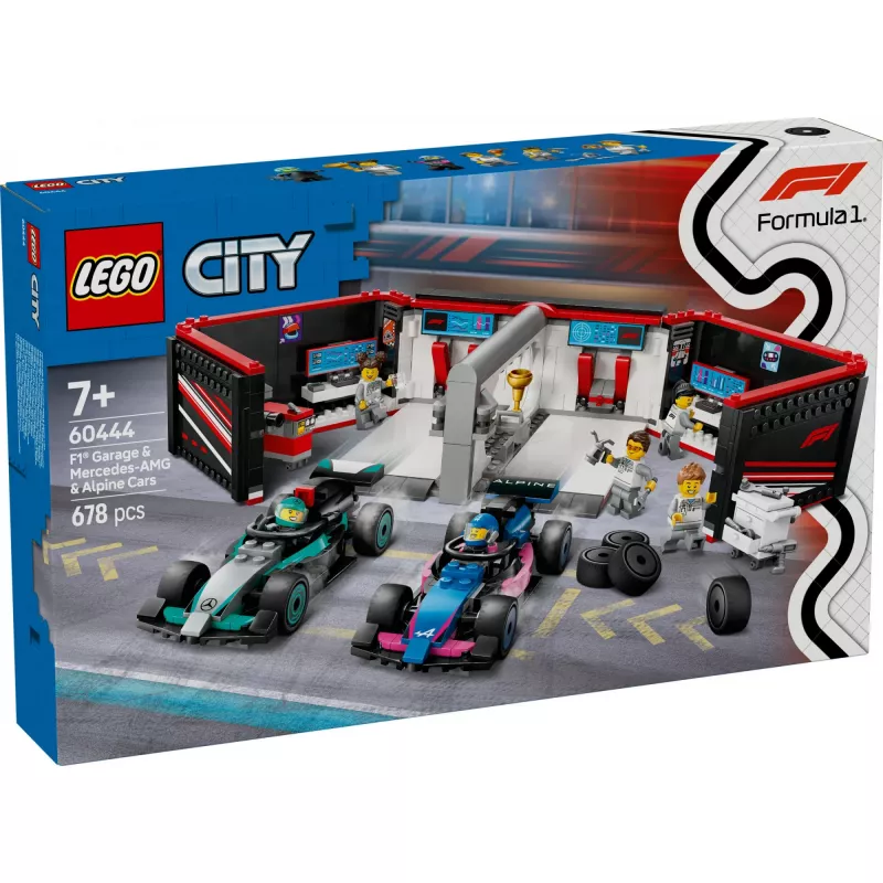 LEGO CITY 60444 F1 Garage & Mercedes-AMG & Alpine Autos