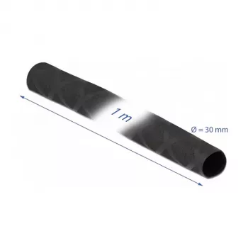 Schrumpfschlauch DeLOCK 19596 X-Muster rutschfest 1 m x 30 mm schwarz