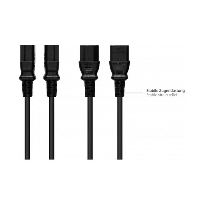 Good Connections Schutzkontaktstecker auf C13 schwarz 3m