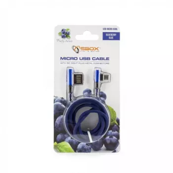 Sbox USB->Micro USB 90 M/M 1.5m USB-MICRO-90BL blueberry Blau