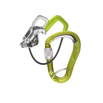 Belay Kit EDELRID Mega Jul Bulletproof Screw II Oasis - Sicherungsgerät und Schraubkarabiner-Set