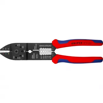 Knipex 97 21 215 Kabelcrimpzange Crimpwerkzeug Schwarz, Blau, Rot