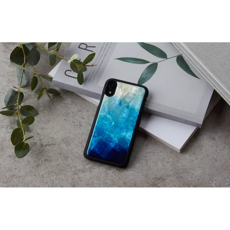 iKins Handyhülle für iPhone XR – blau see außen, schwarz innen