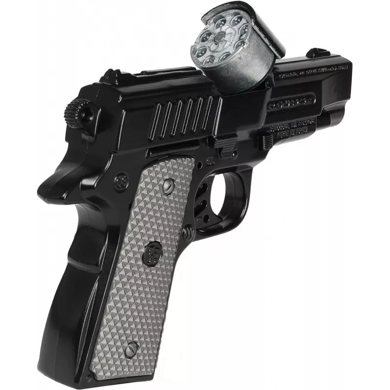 Metall-Spielzeugpolizeipistole Pulio Modell 15546/6 – realistisches Design, robuste Konstruktion