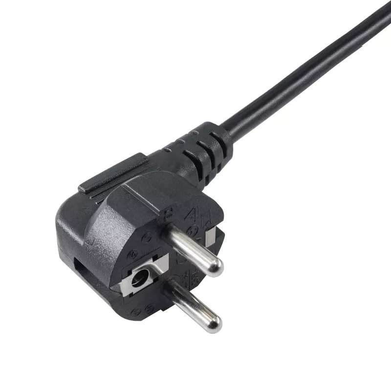 Akyga AK-PC-04A Stromverteilerkabel CEE 7/7 auf 2x IEC C13, 1,8 m, Schwarz