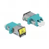 DeLOCK 86900 LWL-Kupplung LC Duplex Buchse-Buchse Multimode Aqua