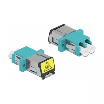 DeLOCK 86900 LWL-Kupplung LC Duplex Buchse-Buchse Multimode Aqua
