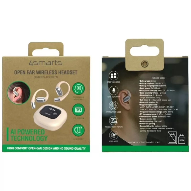 Kopfhörer 4smarts SkyBuds AI Screen