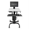 Ergotron WorkFit-C - Single LD Sit-Stand Workstation - Multimedia-Cart - Schwarz - Grau - 7,3 kg - 61 cm (24 Zoll) - 75 x 75, 100 x 100 mm - 360°