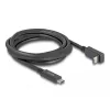 DeLOCK USB-Kabel USB Type-C Stecker auf USB Type-C Stecker abgewinkelt 2m 5 Gbit/s 4K PD 60W