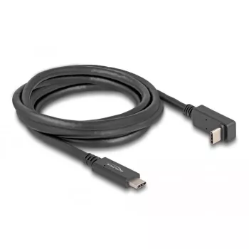 DeLOCK USB-Kabel USB Type-C Stecker auf USB Type-C Stecker abgewinkelt 2m 5 Gbit/s 4K PD 60W