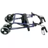 Rollator mit vier Rädern und Sitz, blau/schwarz
