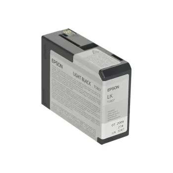 Epson Einzelpackung Light Black T580700, Hellschwarz, Pigmenttinte, 80 ml, 1 Stück