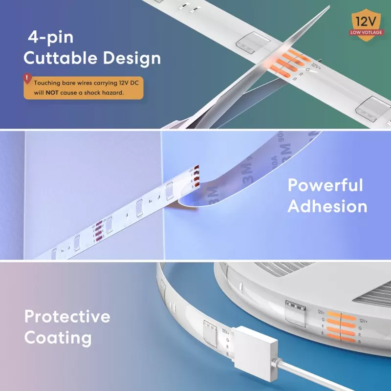 Meross MSL320 Strip-Licht Universelles Streifenlicht 5 mm