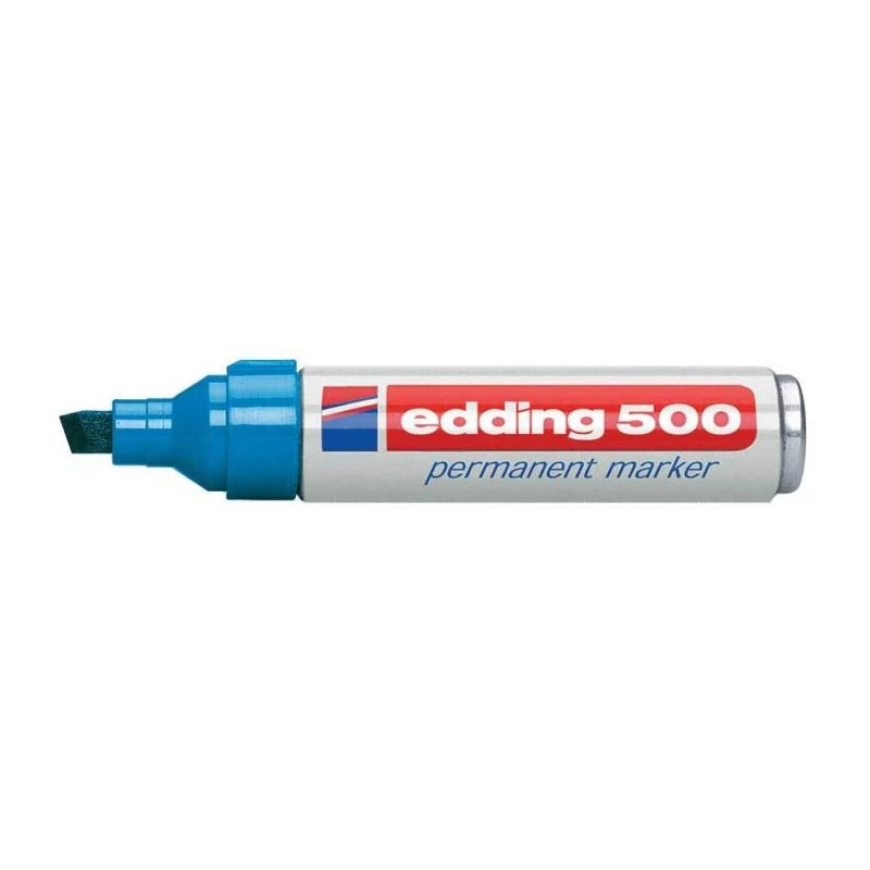 Permanentmarker Edding 500 Keilspitze Blau