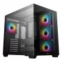 PC-Gehäuse DeepCool CG530 4F Midi Tower Schwarz — gehärtetes Glas, ATX/ITX/Micro ATX, 3x120mm Lüfter, USB-C