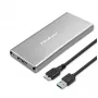Aluminiumgehäuse QOLTEC 51833 für M.2 SSD, SATA auf USB 3.0, unterstützt bis zu 2 TB