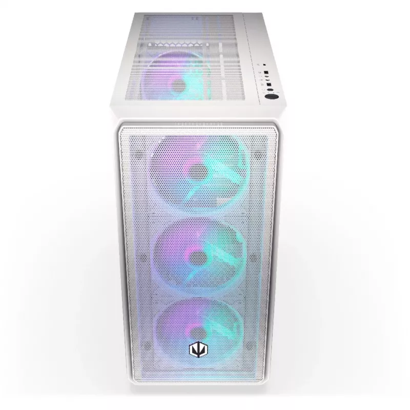 Endorfy Arx 700 ARGB PC-Gehäuse, Midi-Tower, ATX, Tempered Glass - inklusive 4x 140-mm-ARGB-Lüfter, Weiß (EY2A017)