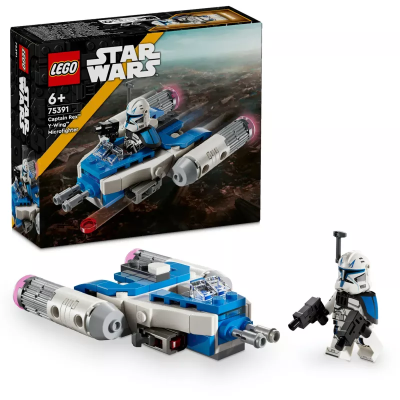 LEGO Star Wars Captain Rex Y-Wing Microfighter Sammlerstück – Das Klonkriege Raumschiff-Spielzeug mit einer Charakter-Minifigur für Jungen ab 6 Jahren