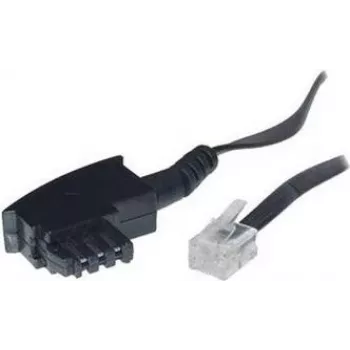 S/CONN 3m TAE F - RJ11 Schwarz Transparent Kabel