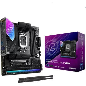 Mainboard ASRock B860M Lightning WiFi — Intel B860, LGA1851, microATX, DDR5, 4 DIMM, Wi‑Fi 6E, 2.5Gb LAN, Thunderbolt 4