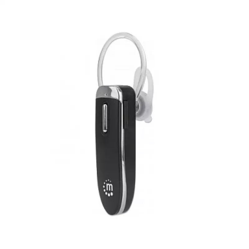 Manhattan Single Ear Bluetooth-Headset, omnidirektionales Mikrofon, integrierte Bedienelemente, Schwarz, 10 Stunden Nutzungsdauer, Reichweite 10 m, USB-A-Ladekabel im Lieferumfang, Bluetooth v4.0, 3 Jahre Garantie