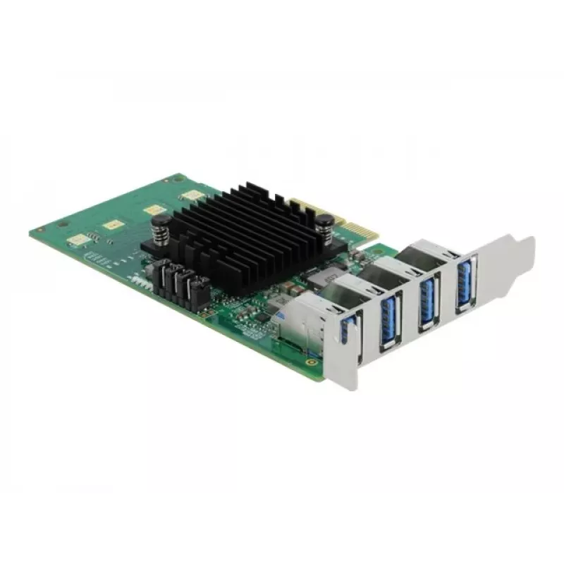 DeLOCK PCI Express x4 Karte auf 4 x extern USB 3.0 Quad Channel - Low Profile Formfaktor