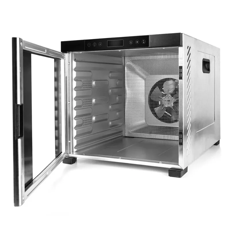 Dörrautomat Rommelsbacher DA1050, Edelstahl, 5 Etagen (10 Edelstahlbleche), einstellbar 35–75 °C, 99 h Timer, 1,6 m² Trockenfläche