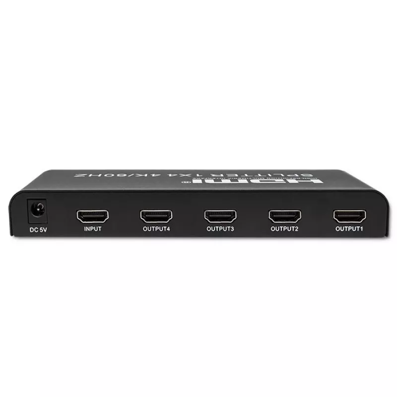 Qoltec 51799 Aktiver HDMI-Splitter 4 x HDMI 4K x 2K | 6 Gb/s | 60 Hz