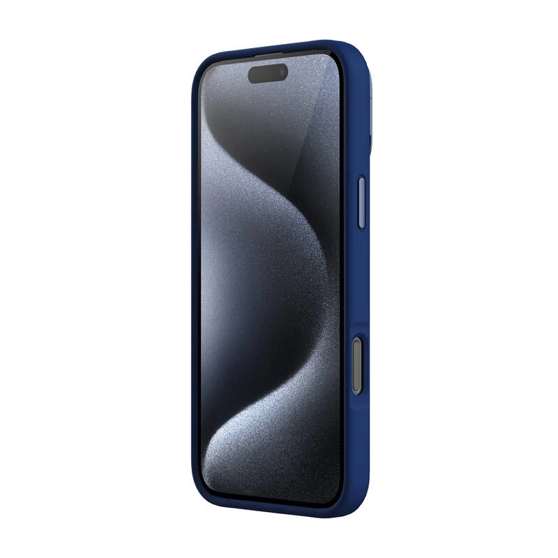 Magnetische Schutzhülle Nillkin LensWing für Apple iPhone 16 Pro Max — Blau, MagSafe-kompatibel, erhöhter Kamerarand