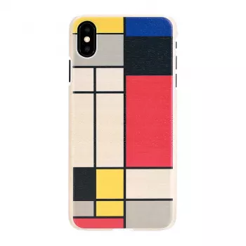 Handyhülle man and wood für iPhone XS Max — Holzrückseite, weißer Rahmen