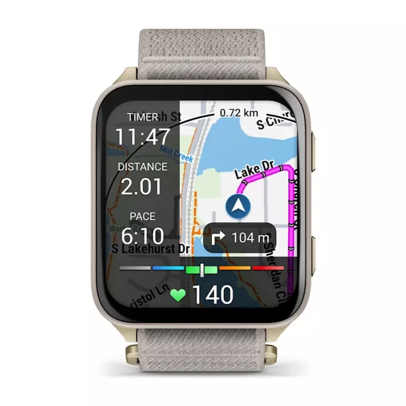 Smartwatch GARMIN Venu X1 — 5,08 cm (2 Zoll) AMOLED 448×486 px, Touchscreen, Wi‑Fi, GPS, Nylonband, 34 g