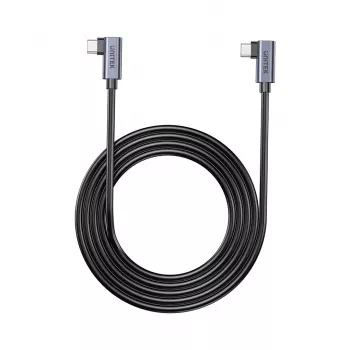 USB-C Kabel Unitek C14147ABK01-1M, 1 m, 90° abgewinkelte Stecker, USB PD 3.0 100W, Daten 480 Mbit/s, schwarz