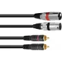 XLR-auf-RCA-Adapterkabel Omnitronic 3022522C — 2x XLR Stecker auf 2x RCA Stecker, 1,5 m