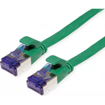 VALUE Patchkabel Cat.6A (Klasse EA) FTP, extraflach, Grün, 3 m (21.99.2143)