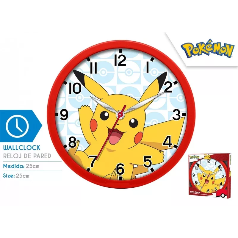 Wanduhr Pokemon Pikachu 25cm