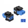 Keystone-Modul LC Duplex female zu LC Duplex female DeLOCK