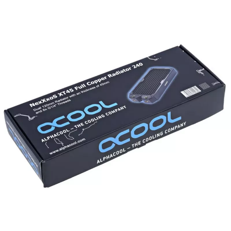 Alphacool NexXxoS XT45 Full Copper Radiator – 240mm, schwarz