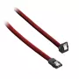 CableMod ModMesh - SATA-Kabel - Serial ATA 150/300/600 - SATA (W) abgewinkelt auf SATA (W) - 60 cm - Blutrot (CM-CAB-RSAT-N60KBR-R)