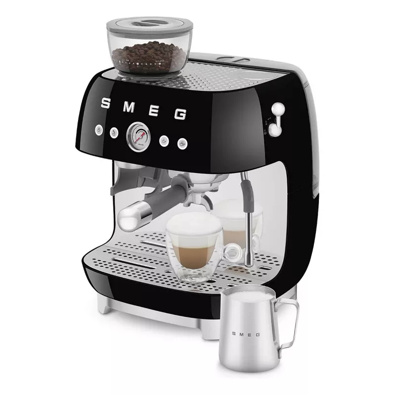 SMEG EGF03BLEU Espressomaschine. Kaffeevollautomat 50s Style. schwarz