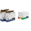 Fellowes Archivbox R-Kive PRIMA, Weiß-Blau (B)80 mm aus 100% recyceltem Karton, 100% recycelbar (0026401)