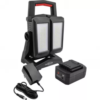 Arbeitsstrahler ANSMANN HS4500R-DUO akkubetrieben 4500 lm, tragbarer LED-Flutlichtstrahler