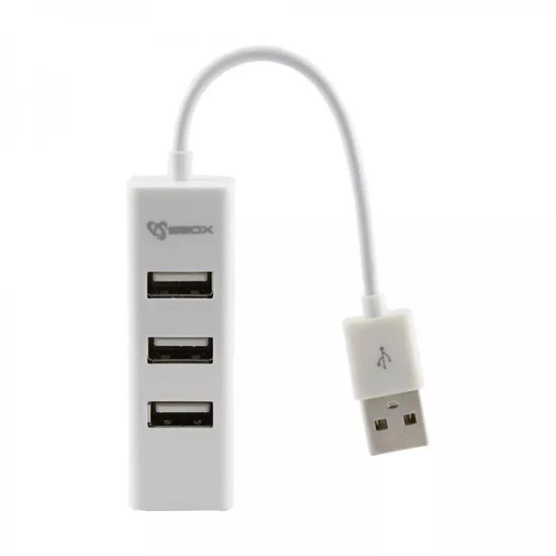 Sbox H-204W USB 4-Port-HUB Kokosweiß
