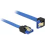 SATA-Kabel DeLOCK 85088 0,1 m SATA 7-polig Schwarz Blau